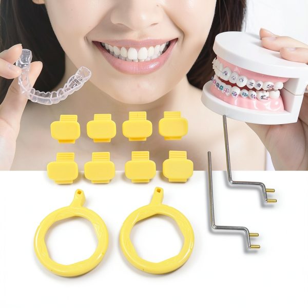 OralxRay Film Positioning System, DentalxRay Positioner Complete Kit, Clear Photography Heat Resistant Intra Oral Film Position Holder for Posterior Molars, Yellow-2