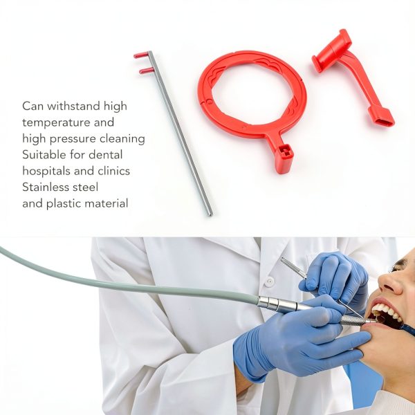 Dental X Ray Film Positioner Holder, Professional Intra Oral Positioning System Kit Red Type Holders Complete Kit, Molar Bite Block with Indicator Arm Aiming Ring-2