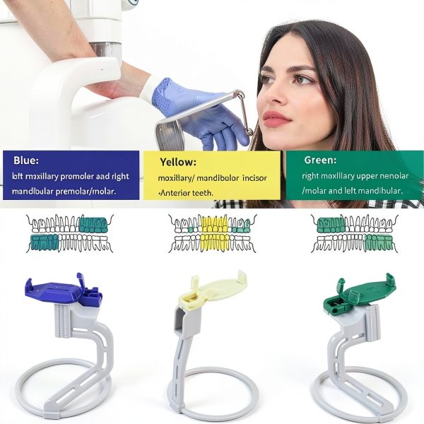 3 PCS Dental X-Ray Film Sensor Positioner Set – Color-Coded Holders for Precise Digital Sensor Alignment, Enhanced Imaging Quality for Dentistry Accurate Diagnosis-5